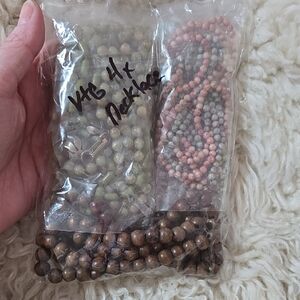 Set of 4 Beaded Necklaces in Earth Tones